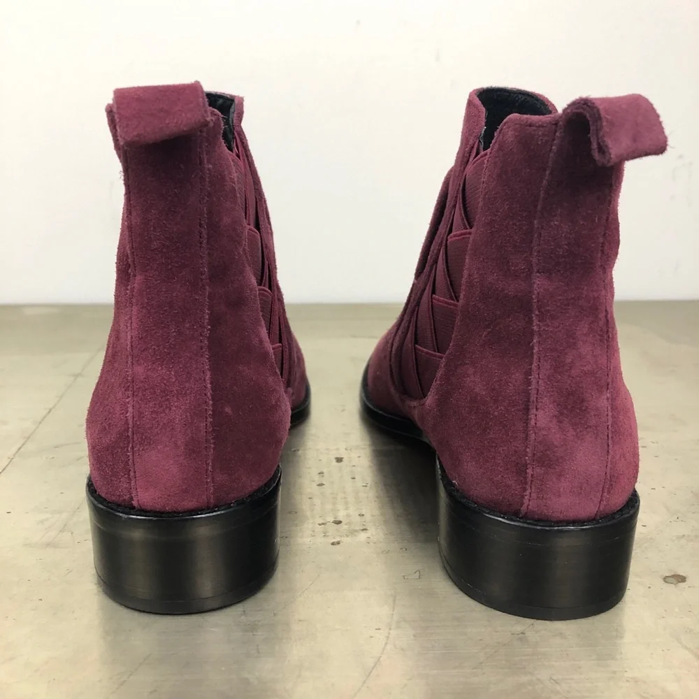 Rebecca Minkoff Maroon Jacy Ankle Boots